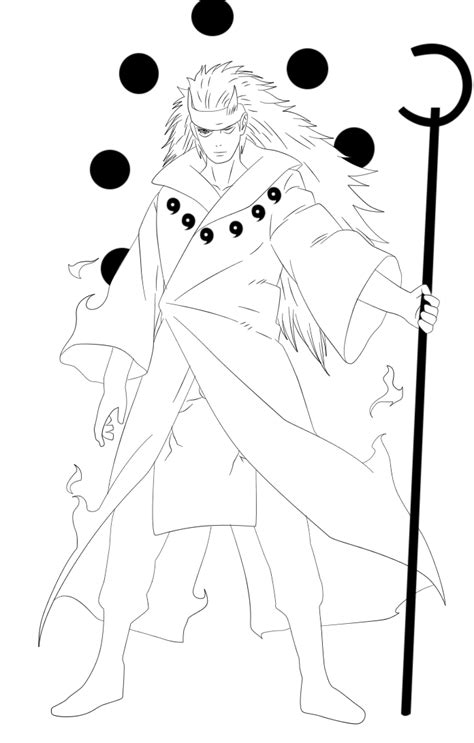 Six Path Madara Uchiha Lineart By Advance996 On Deviantart