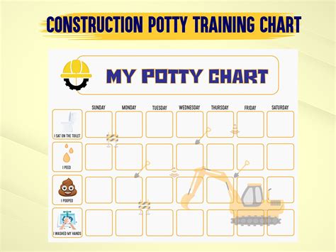 Construction Potty Training Chart Dump Truck Toddler Potty Etsy In