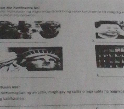 Panuto Huhulaan Ng Nga Mag Aaral Kung Saan Kontinente Sa Daigdig