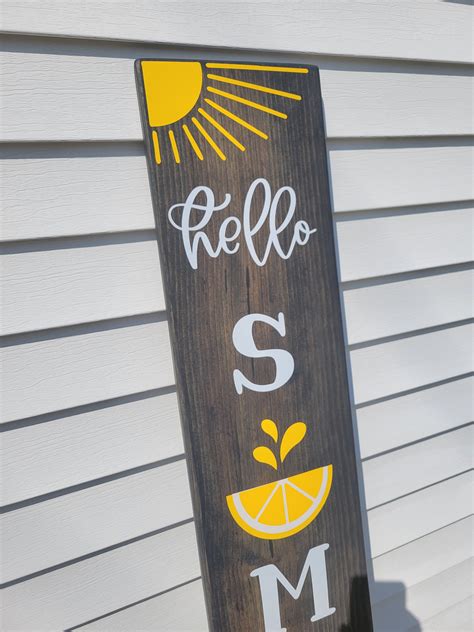 Hello Summer Porch Sign Hello Summer Porch Leaner 4 Ft Porch Sign