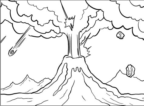 Coloriage Volcan à Imprimer Sur Coloriageenfantcom