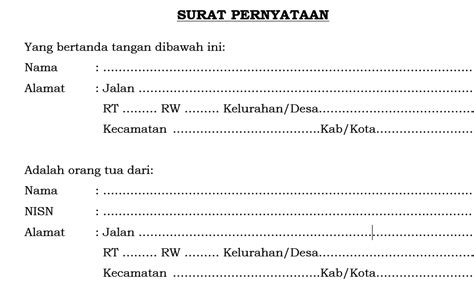 Contoh Surat Pernyataan Kebenaran Data Smp Negeri 1 Ngawen