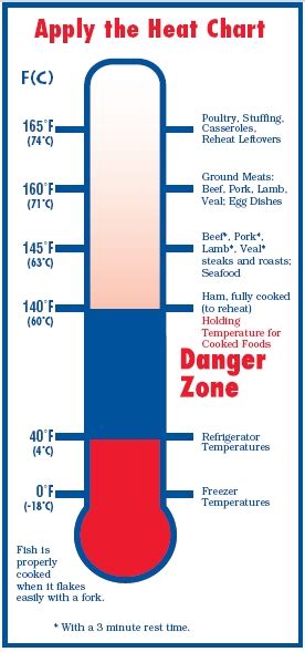 Hourly temperature readings must be taken at the centre use a clean, sanitized probe thermometer. Food Safety for Moms to Be: Educator Tools - Apply the Heat