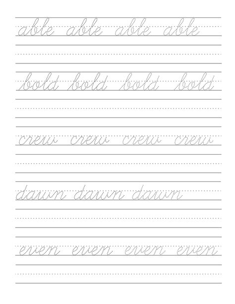 Practice Tracing Cursive Letters Cursive Alphabet 4th Grade Download