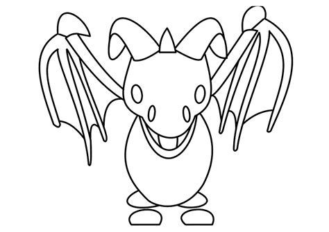 Adopt Me Roblox Ice Dragon Coloring Page