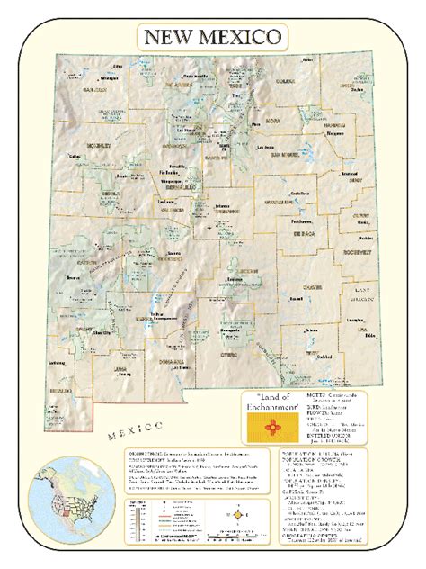 New Mexico Wall Maps National Geographic Maps Map Quest Rand