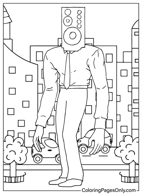 Free Big Speakerman Coloring Page Free Printable Coloring Pages