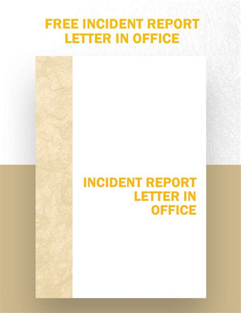 Incident Report Letter In Office In Gdocslink Pages Ms Word Outlook