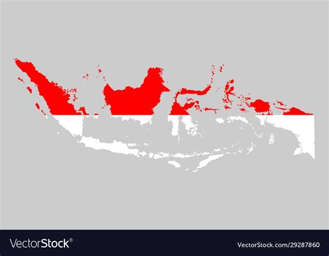 Flag Map Of Indonesia Free Vector Maps Map Vector Simple Background