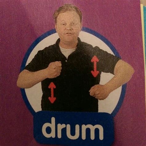 Drum Makaton Sign Mr Tumble Something Special Makaton Signs