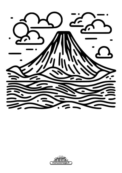 Page De Coloriage Volcan à Imprimer Gratuit Moncoloriagefr