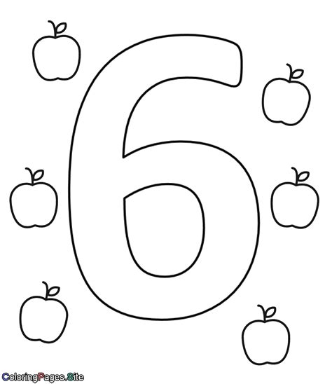 The Number 6 Coloring Pages Coloring Pages