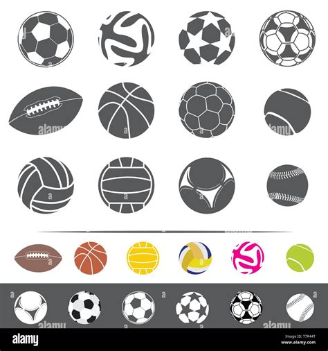 Isolated Sportive Balls Vector Set Stock Vector Image And Art Alamy