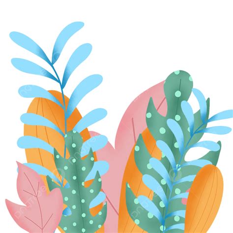 Ilustración De Hojas De Colores PNG Planta Hoja Hojas PNG y PSD