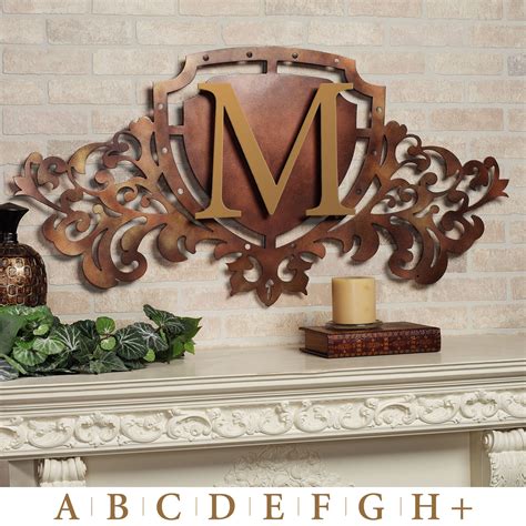 Generations Bronze Monogram Crest Metal Wall Art Sign Wall Art Sign