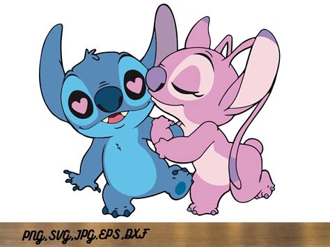 Svg Lilo And Stitch Stitch And Angel Love Svg Png Etsy