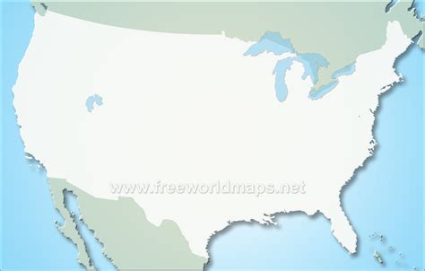 United States Blank Map By