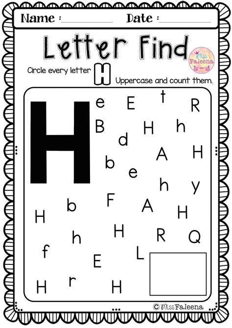 Letter H Traceable Worksheets