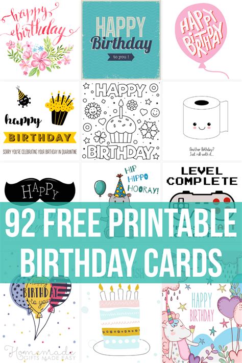 Free Printable Birthday Cards For Adults