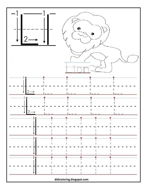 Free Printable Worksheet Letter L For Your Child To Learn And Write