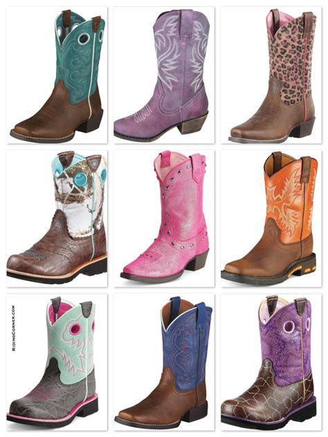 Girls Colorful Riding Boots Western Style Equestrian Fashion