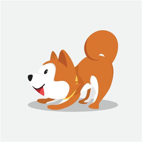 Cute Shiba Inu Cartoon Vector 10933643 Vector Art At Vecteezy