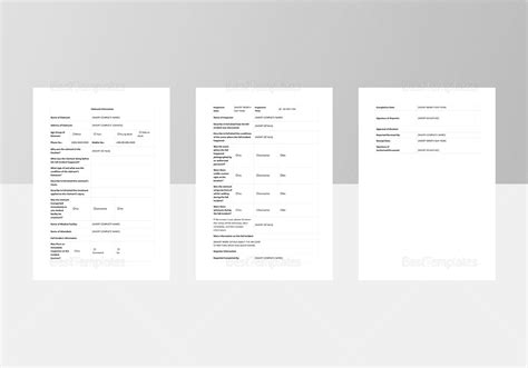 Fall Incident Report Template In Word Apple Pages