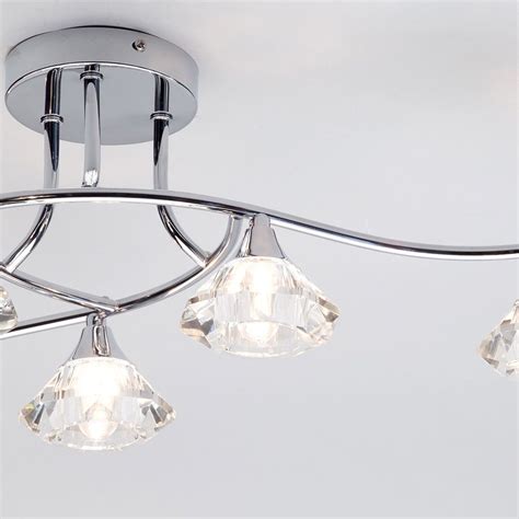 Great savings & free delivery / collection on many items. Semi Flush Ceiling Light Edvin Bathroom 6 Light Chrome ...