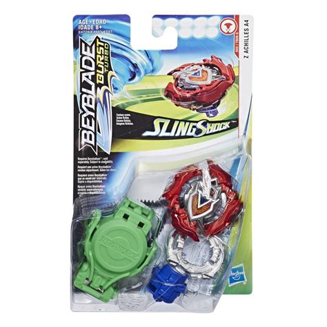 Beyblade Burst Turbo Slingshock Starter Pack Z Achilles A Top And Launcher Beyblade