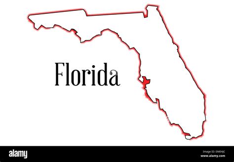 Florida Map Outline Hi Res Stock Photography And Images Alamy