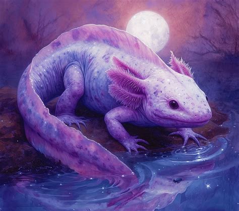 Axolotl Png Mystical Axolotl Art T Decor Print Sublimation Design