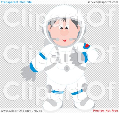 Clipart Astronaut In A Space Suit Royalty Free Vector Illustration By