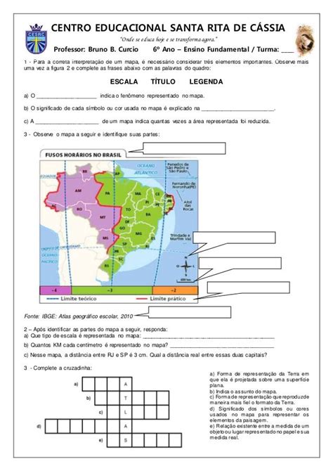 Exercícios Mapas E Escalas 2 Atividades De Geografia Geografia