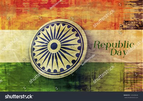 Indian Flag Republic Day Stock Vector Royalty Free 123428626