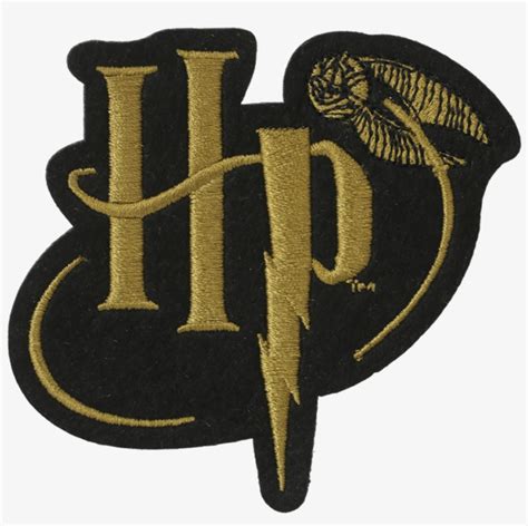 Hp Logo With Golden Snitch Embroidered Patch Bordado De Harry Potter