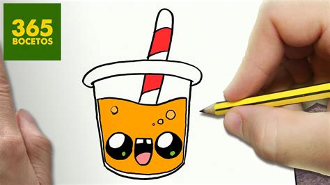 Como Dibujar Zumo De Naranja Kawaii Paso A Paso Dibujos Kawaii