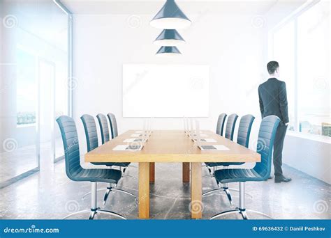 Conference Room With Businessman Stock Illustration Illustration Of