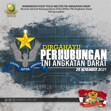 Dirgahayu Perhubungan Tni Angkatan Darat Pusat Polisi Militer Tni Ad