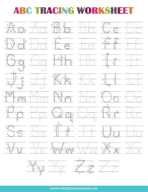 3 Printable Abc Tracing Worksheets Pdf Downloads