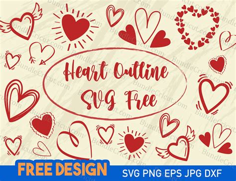 20 Heart Outline SVG Free Outline Free Heart Svg Heart Svg Free