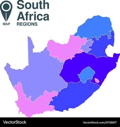 Map Of South Africa Royalty Free Vector Image VectorStock