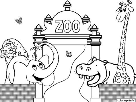 Coloriage Dessin Animaux Zoo Plein D Animaux