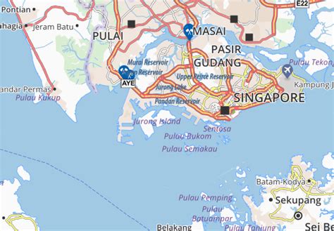 Map Of Jurong Island Michelin Jurong Island Map Viamichelin