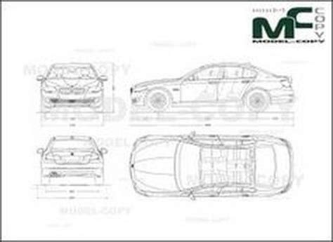 Bmw 5 Series F10 2011 2d Drawing Blueprints 30192 Model Copy