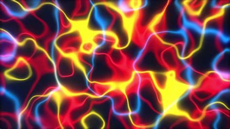 Bright Abstract Neon Multicolour Lines Looped Animation Video