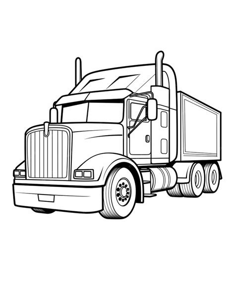 Premium Ai Image Camion Truck Coloring Page For Kids Transportation