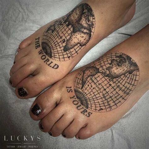 40 World Map Tattoos That Will Ignite Your Inner Travel Bug Tattooblend