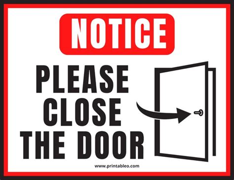 50 Printable Please Close Door Sign Printableocom