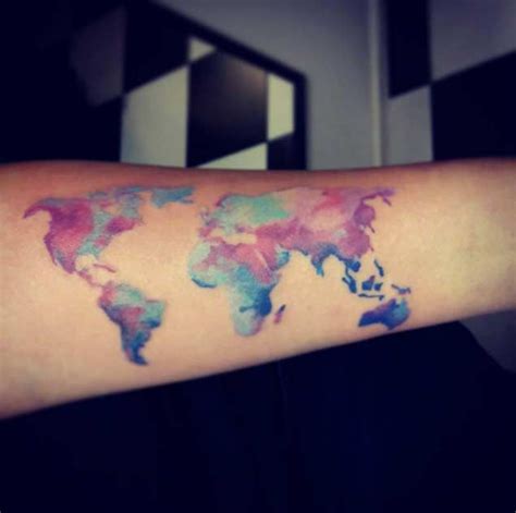 40 World Map Tattoos That Will Ignite Your Inner Travel Bug