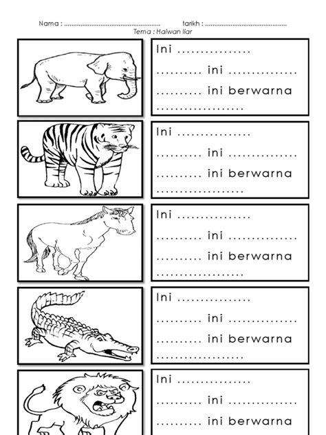 Lembaran Kerja Haiwan Liar Pdf